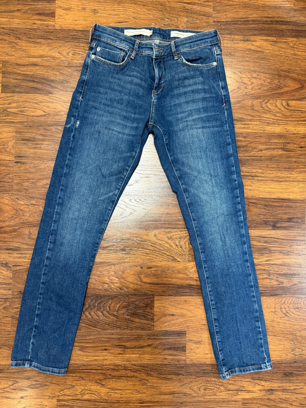 Pilcro and the Letterpress Dark Blue Skinny Jeans